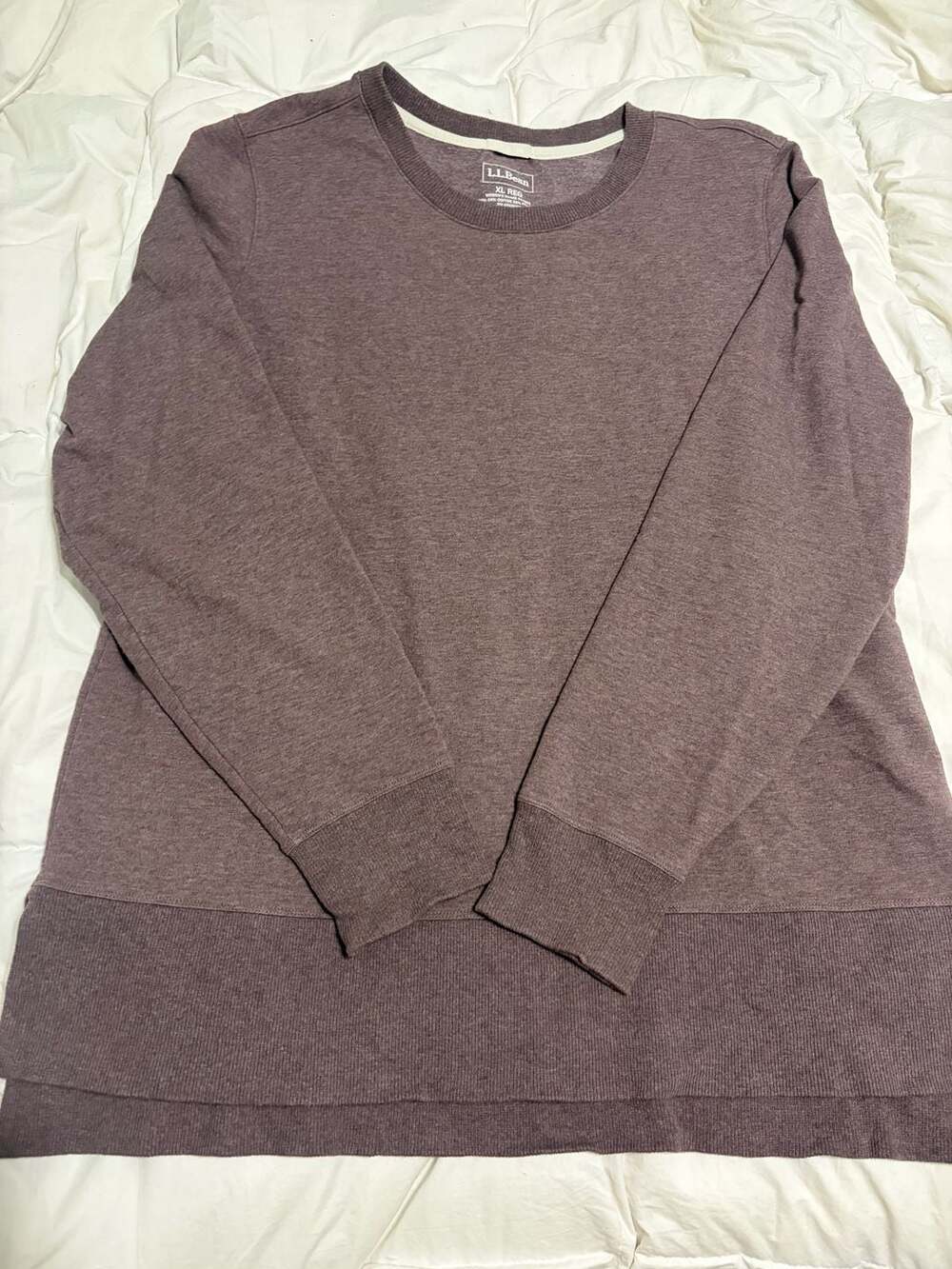 L.L. Bean Fall Athletic Sweatshirt Size XL Reg Purple Crew Neck Pullover